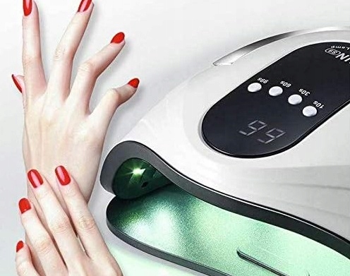 LAMPA DO PAZNOKCI UV LED 120W DO HYBRYD ŻELI MOCNA HYBRYDY SUN S9 MAX LCD Kolor dominujący biały