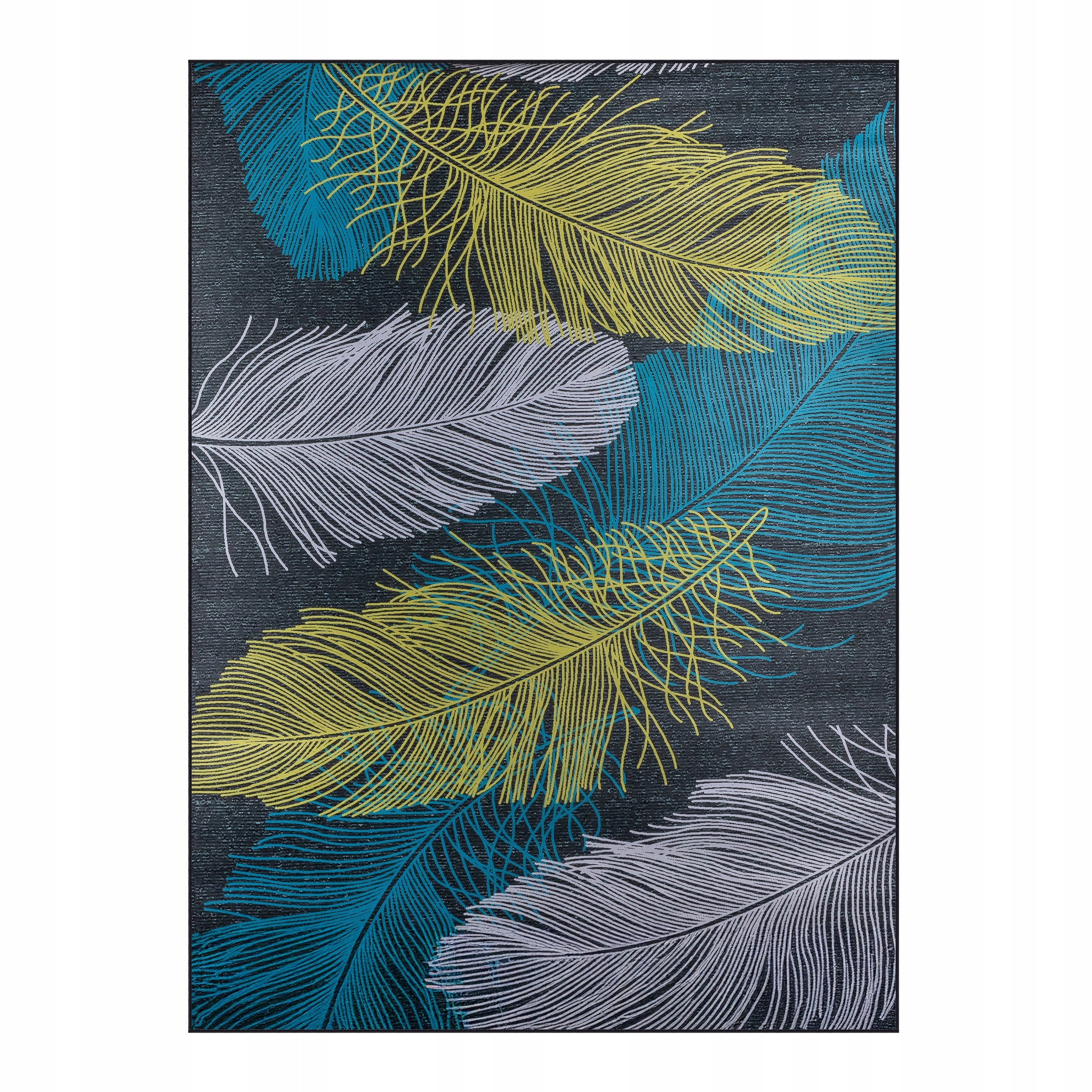 Koberec 160 X 220 CM Do Obývacího Pokoje, Moderní Protiskluzové Barevné Peří Bcf