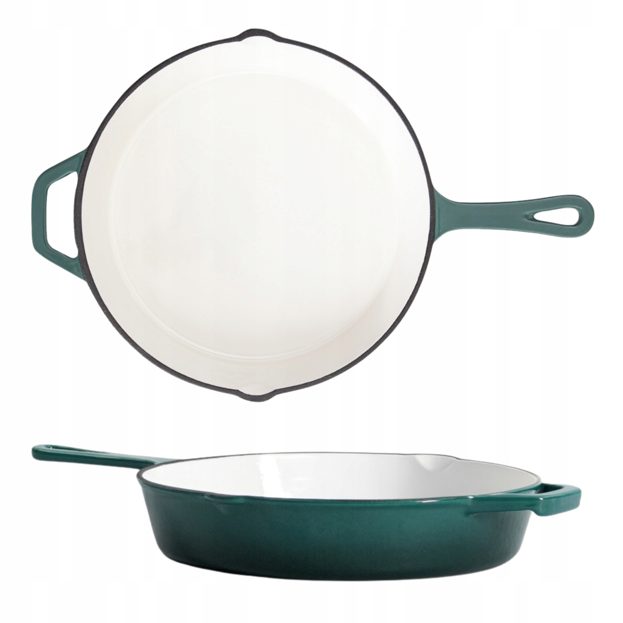 Patelnia emaliowana żeliwna Andreas zielona ciężka 26cm na każdą kuchenkę