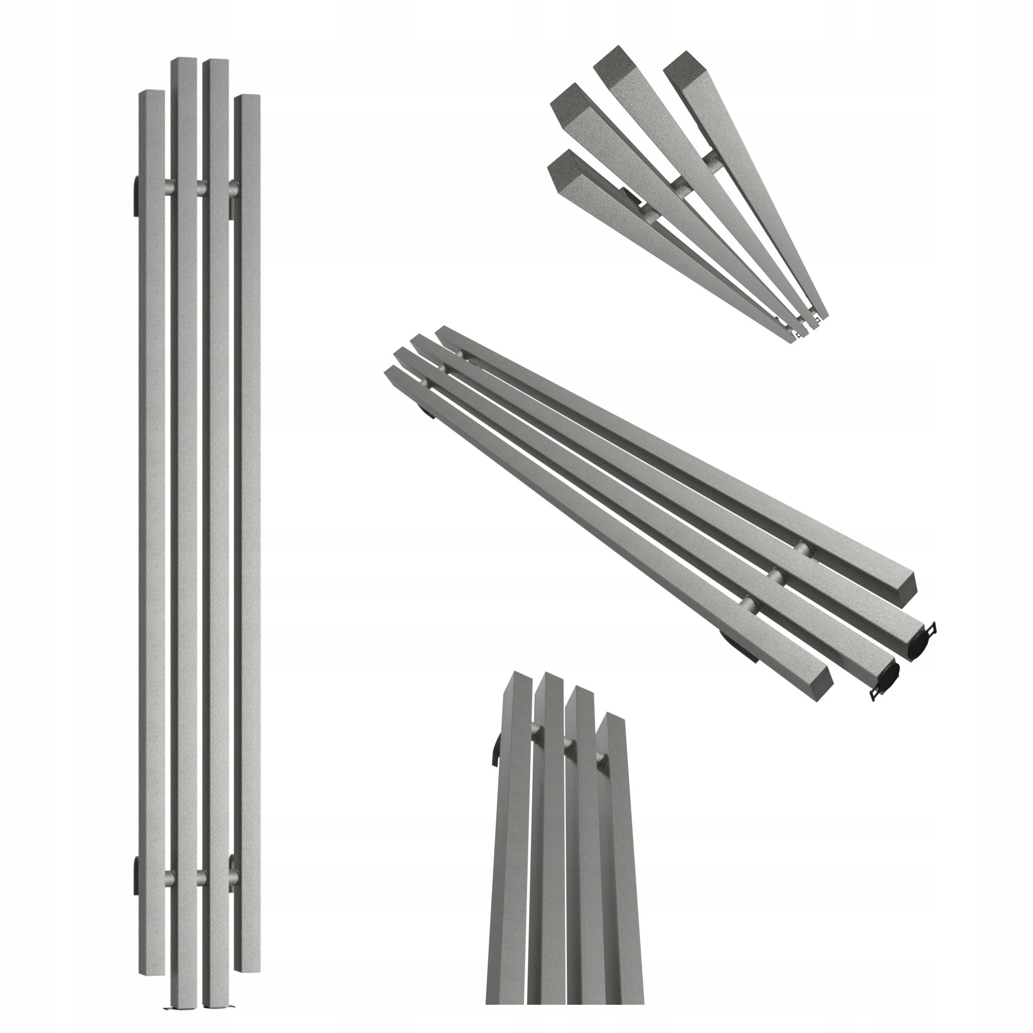 Dekorativní radiátor Bigben 140x18 šedý lesk