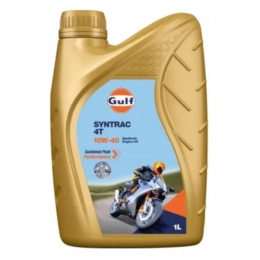 Olej Silnikowy do Motocykli Syntetyczny Gulf Syntrac 4T 10W-40 Jaso MA2 1