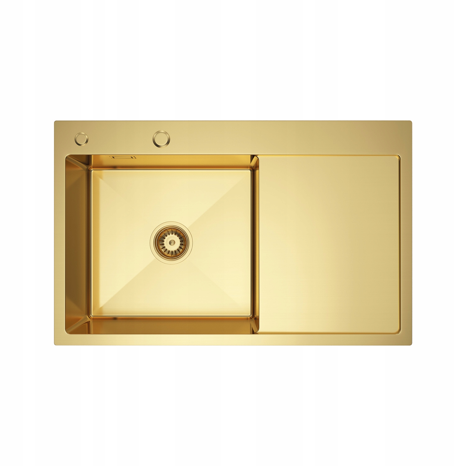 Dřez ocelový dřez s pravým odkapávačem 78x49 cm Zlatý Melanstar
