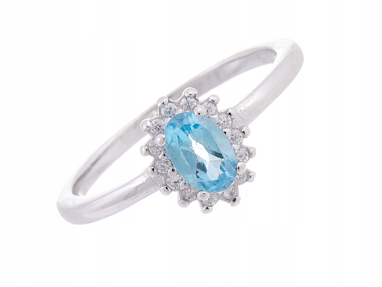 Stříbrný Prstýnek VEL.9 Swiss Topaz Přírodní Dárek