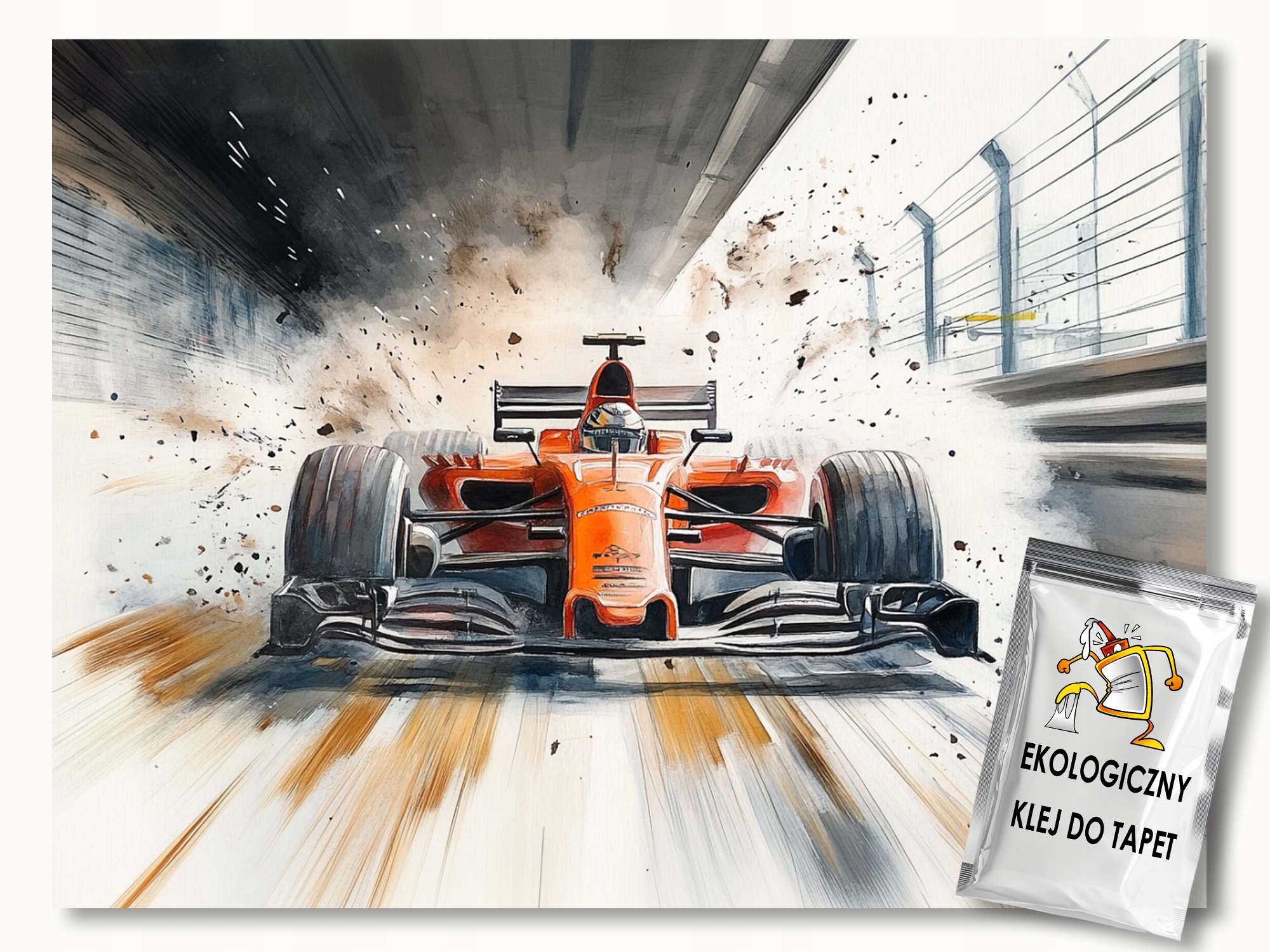 Fototapeta Flizelina Děti Auto Závod Auto Tor Sport 416x290 130g
