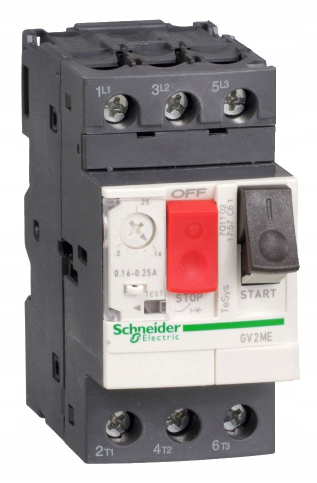 

Schneider Wyłącznik silnikowy 2,2kW 4-6,3A GV2ME10