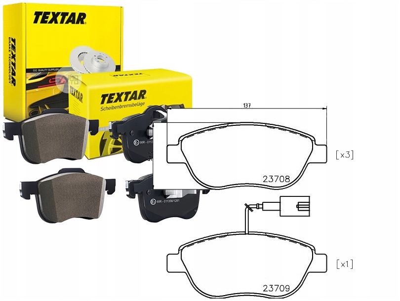 Textar Sada Brzdových Destiček 77364599 773648