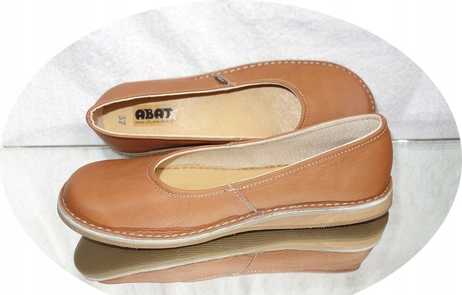 SKÓRZANE buty damskie brąz lekkie wygodne 39 Rozmiar 39