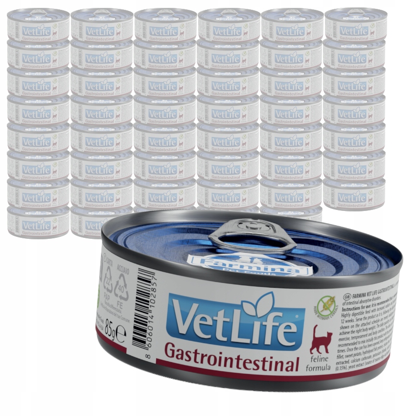 Levně Farmina Vet Life Gastrointestinal Feline 48x85 g Mokré Krmivo Pro Kočky