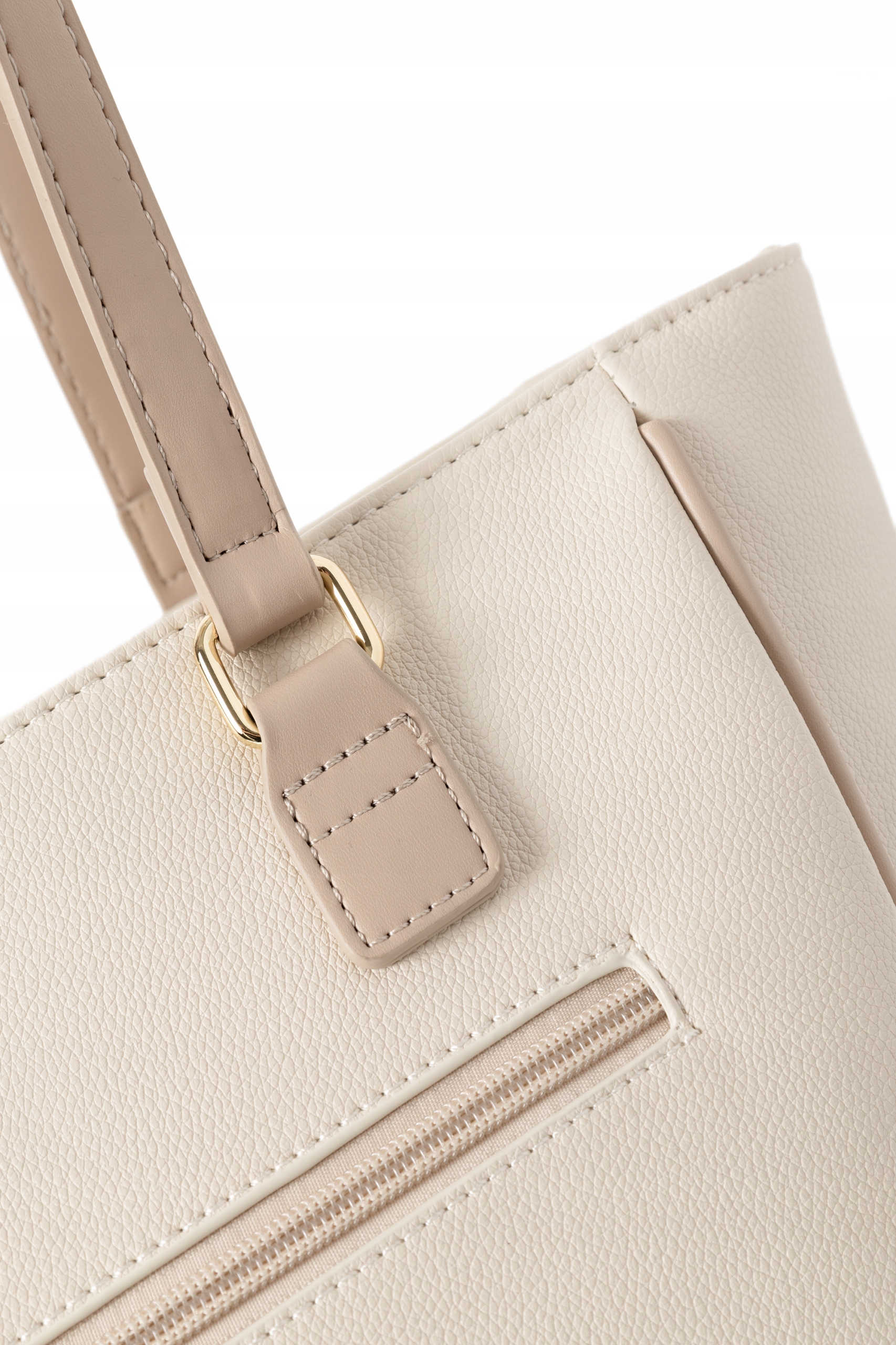 TOREBKA DAMSKA SHOPPERKA NOBO DUŻA KREMOWA ELEGANCKA Z DŁUGIMI UCHWYTAMI Model BAGN640-K001