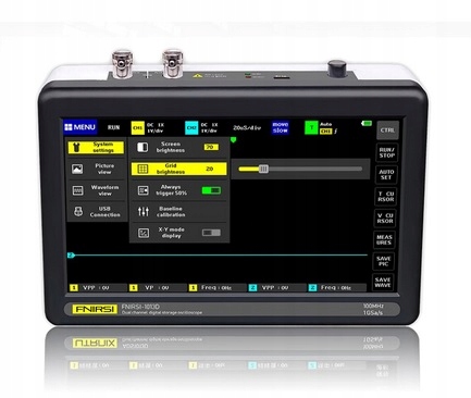 Oscyloskop 2x100MHZ Wyświetlacz 7 Cali Dotykowy Gratisy