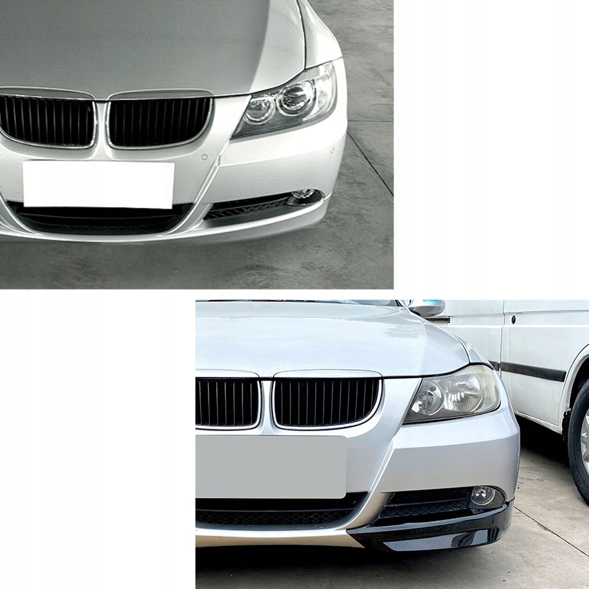SPLITTERY FLAPSY DOKŁADKI ZDERZAKA BMW E90 E91 Czarny Połysk Producent części Inny