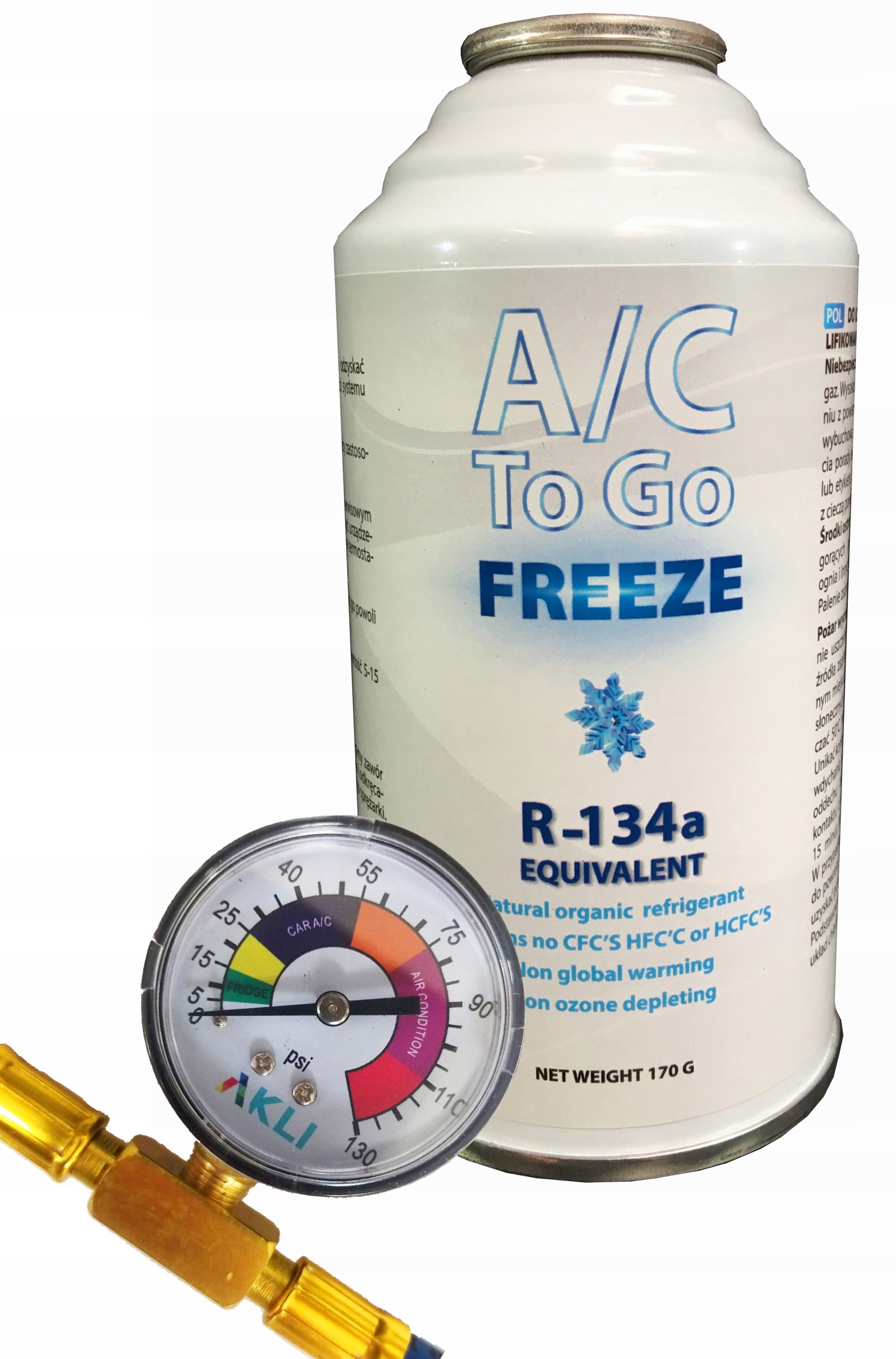 Zestaw do napełniania lodówek z R134a A/c To Go Freeze