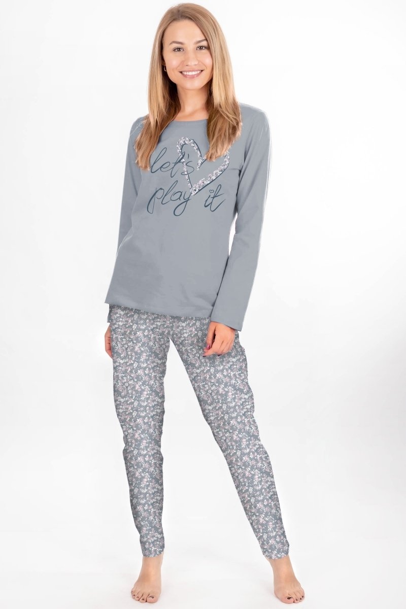 MUZZY Piżama damska LET’S PLAY IT R: 1XL Rozmiar XL