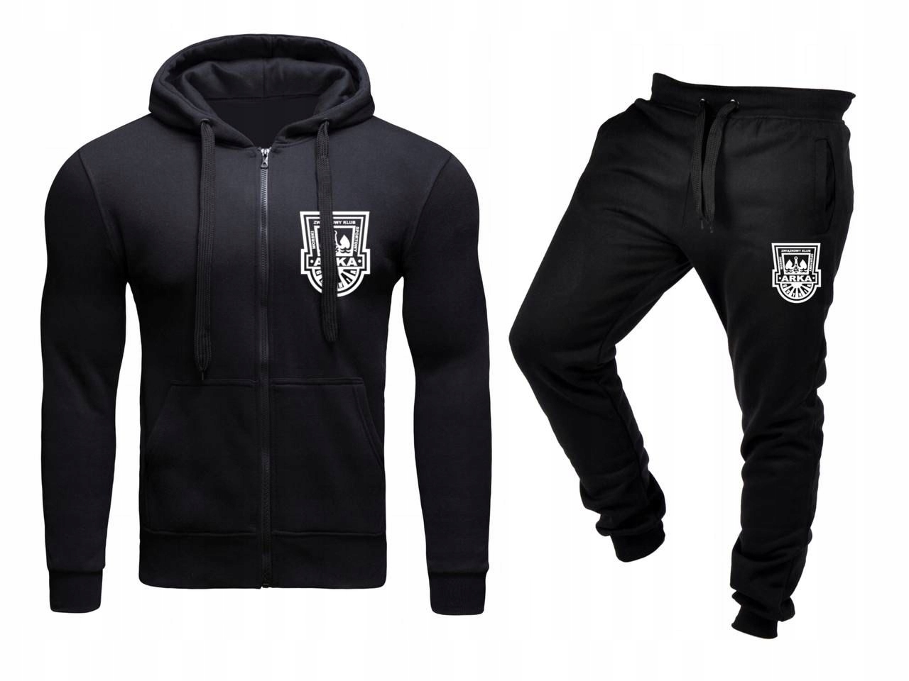 Tepláková Souprava Teplákovka Arka Gdynia Pánská Rozepínací Černá XL