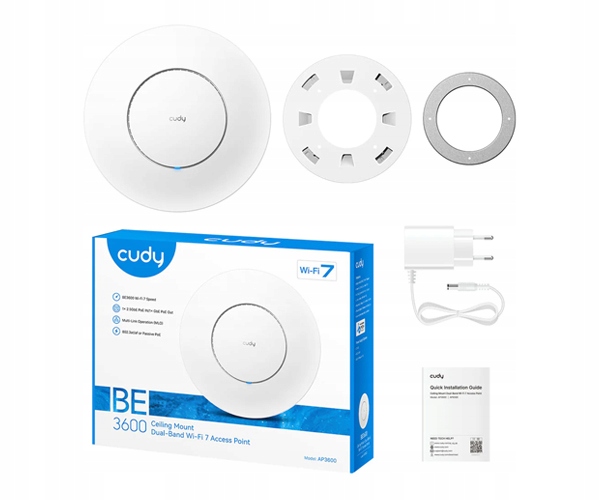 Punkt Dostępowy Access Point Cudy AP3600 Wi-Fi 7 2.5Gb, 2.4GHz, 5GHz (aw)