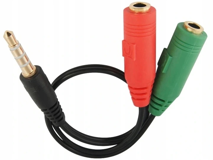Adapter MiniJack 4PIN M 2x 3PIN Mini Jack F 20cm Sklep, Opinie, Cena w Allegro.pl