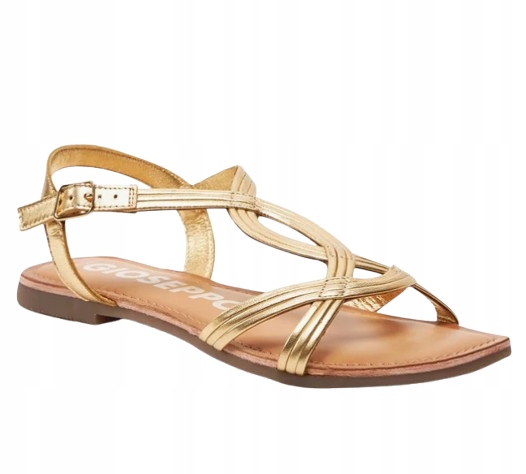 Gioseppo Elbasan Dámské Sandály Zlaté Ploché Kožené 39 Jre