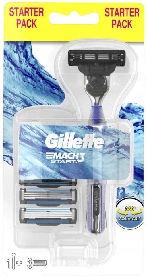 Holící strojek Gillette Mach3 Start Rukojeť 3 břity Originál