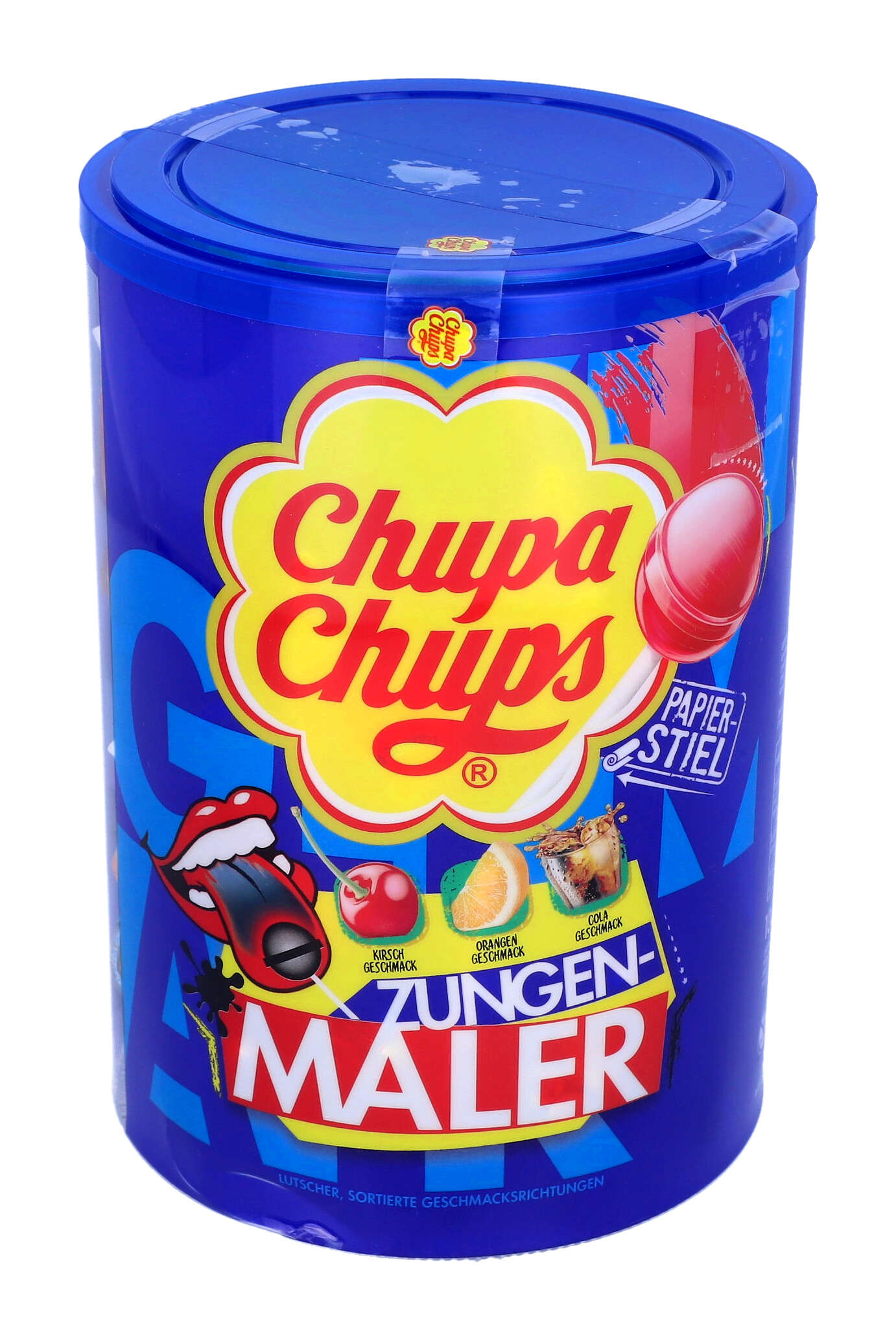 Lízátka Chupa Chups Barvící mix chutí 100 kusů