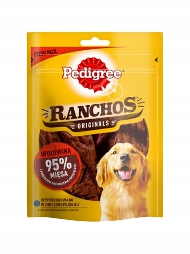 5 x Pedigree Ranchos Originals Pamlsek Hovězí maso 70 g