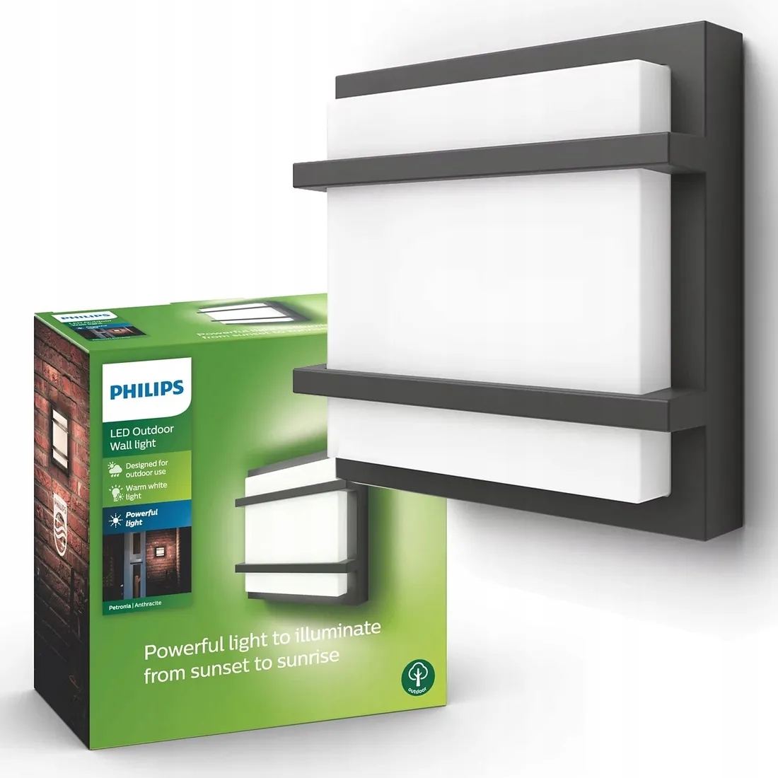 Philips Kinkiet Ogrodowy Elewacyjny Lampa Zewnętrzna Led Petronia 12W 2700K