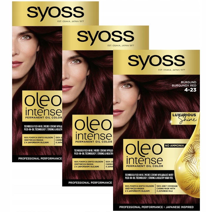 Syoss Oleo Intense Farba do Włosów Burgund 4-23 x 3