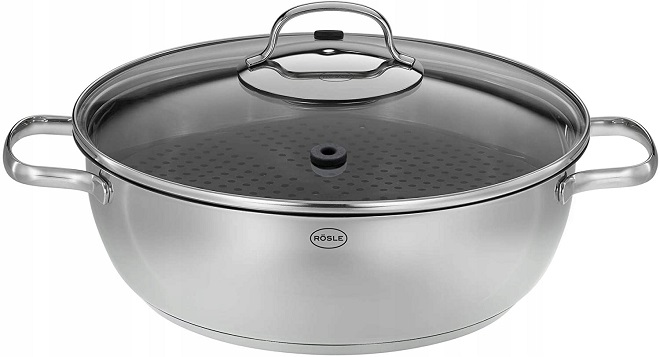 GARNEK DO GOTOWANIA NA PARZE 28CM ROSLE TERMOMETR