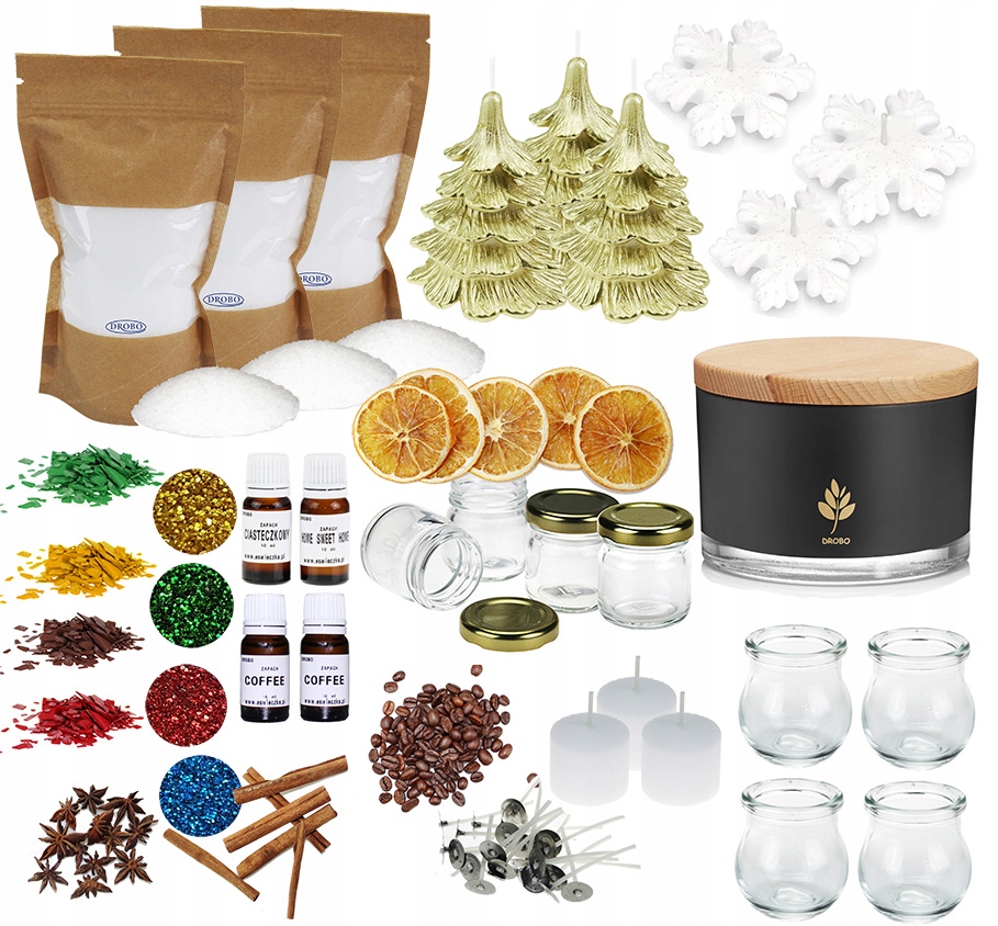 Velká sada na výrobu svíček XXL svíčky pro vánoční dekorace 14
