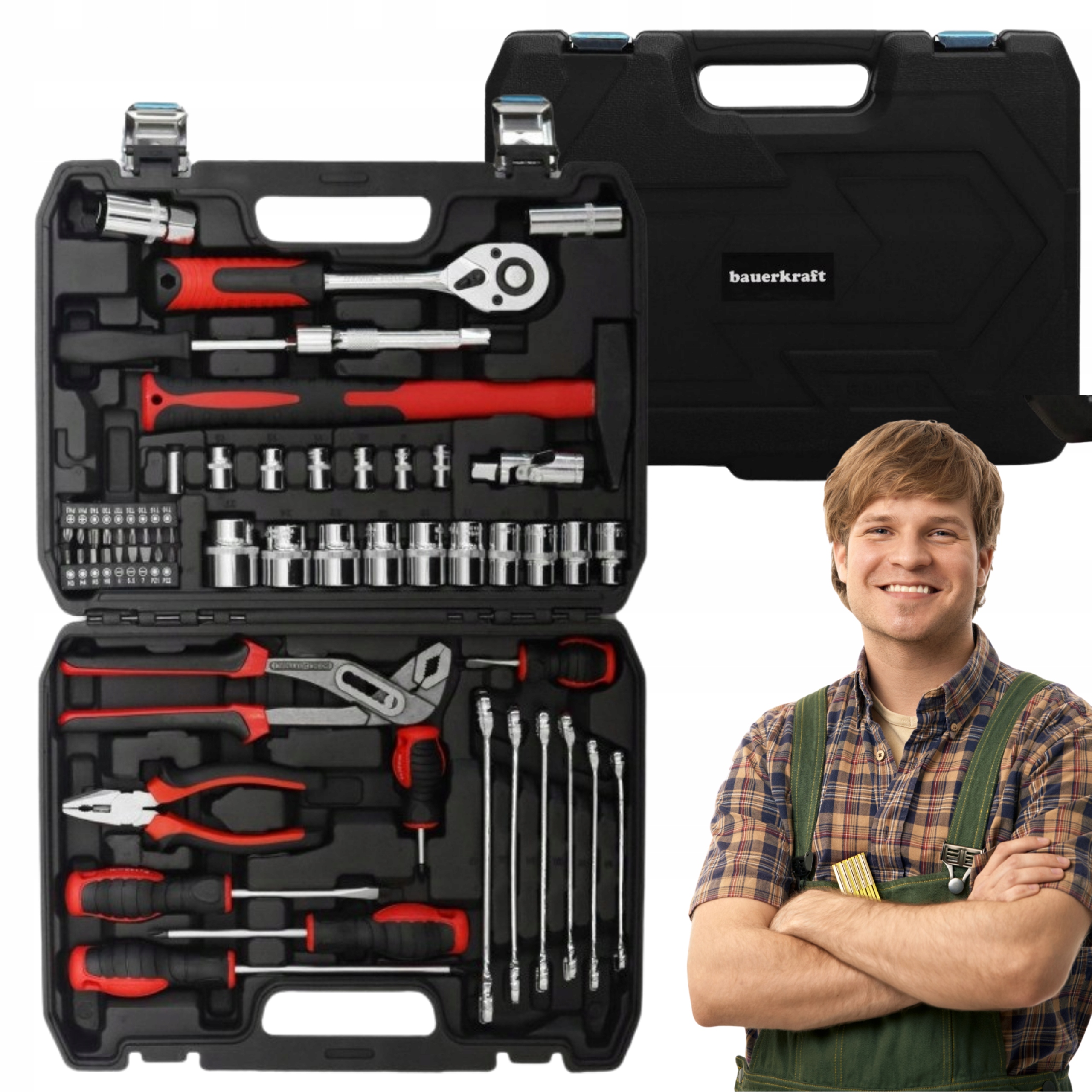Sada Nářadí Kufr na nářadí 58 dílů Šroubováky Kleště Klíče