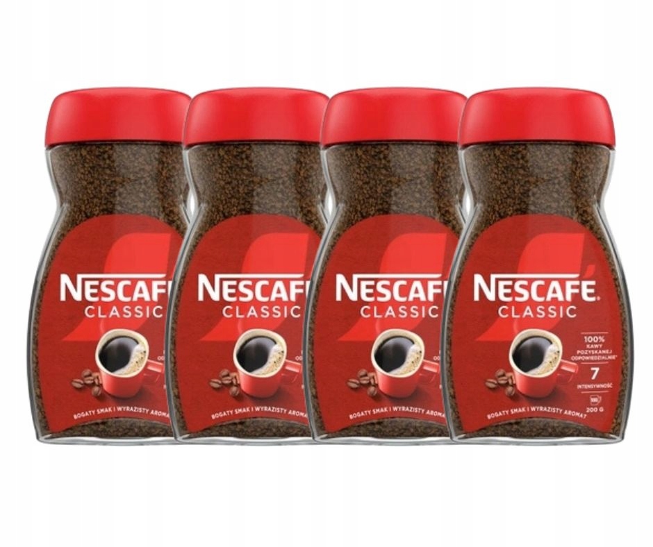 Nescafé Classic Kawa Rozpuszczalna 200g 4szt