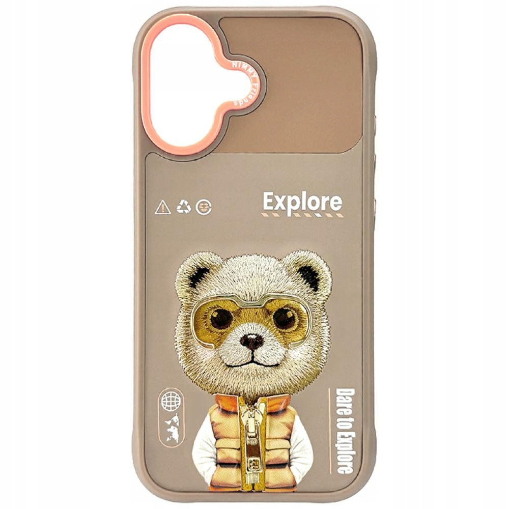 Pouzdro Nimmy Cool&Cute 2.0 Bear pro iPhone 17, béžové
