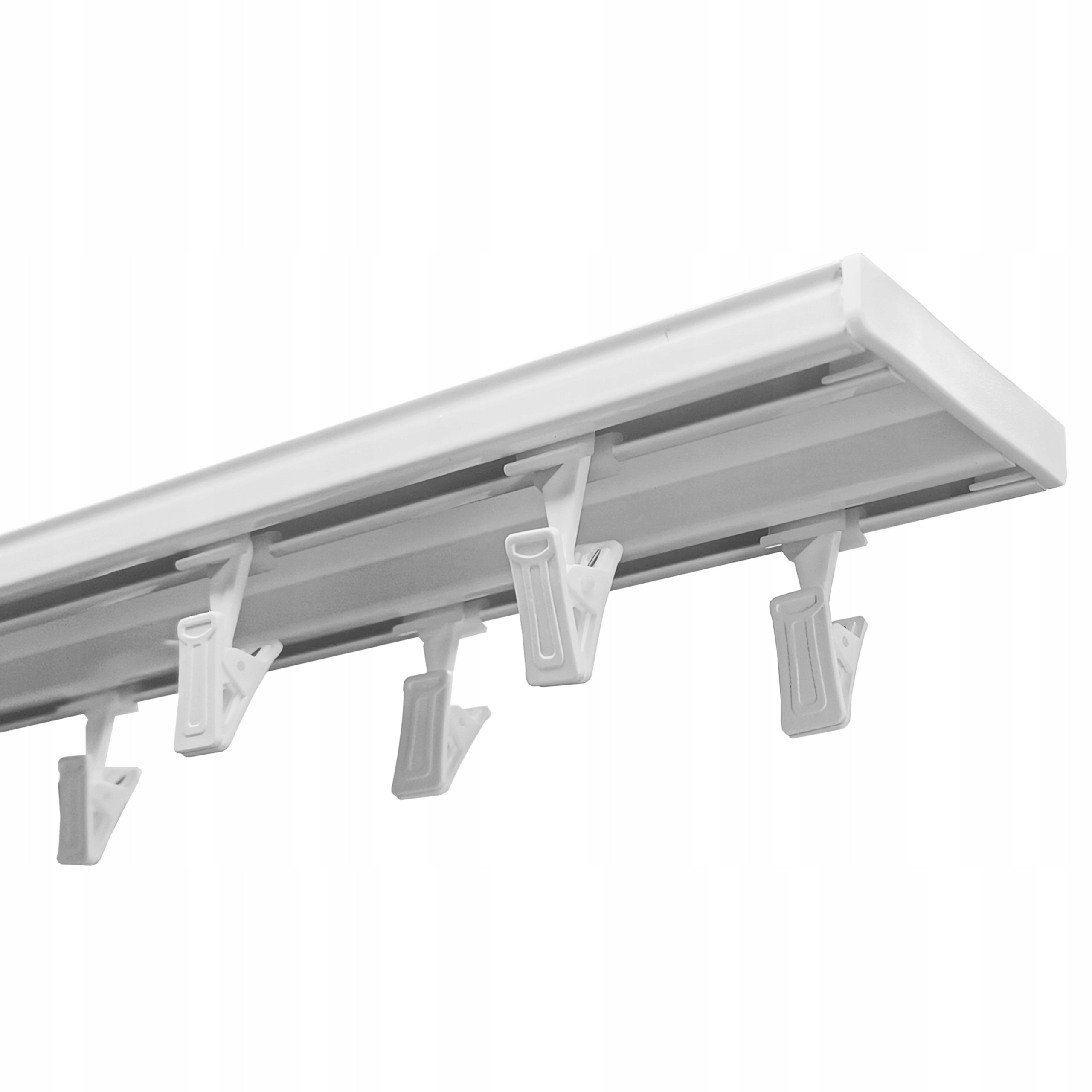 Hliníková dvojitá dvoukolejná stropní lišta s žabkami Imperia 300 cm