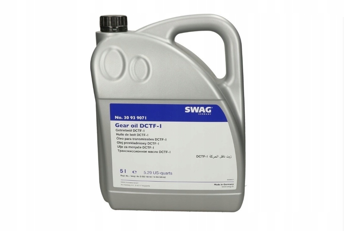 30 93 - ТРАНСМИССИОННОЕ МАСЛО DSG SWAG 5L ЖЕЛТЫЙ