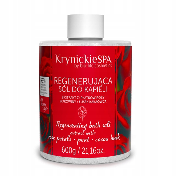 

Regenerująca sól do kąpieli zapach róży 600g