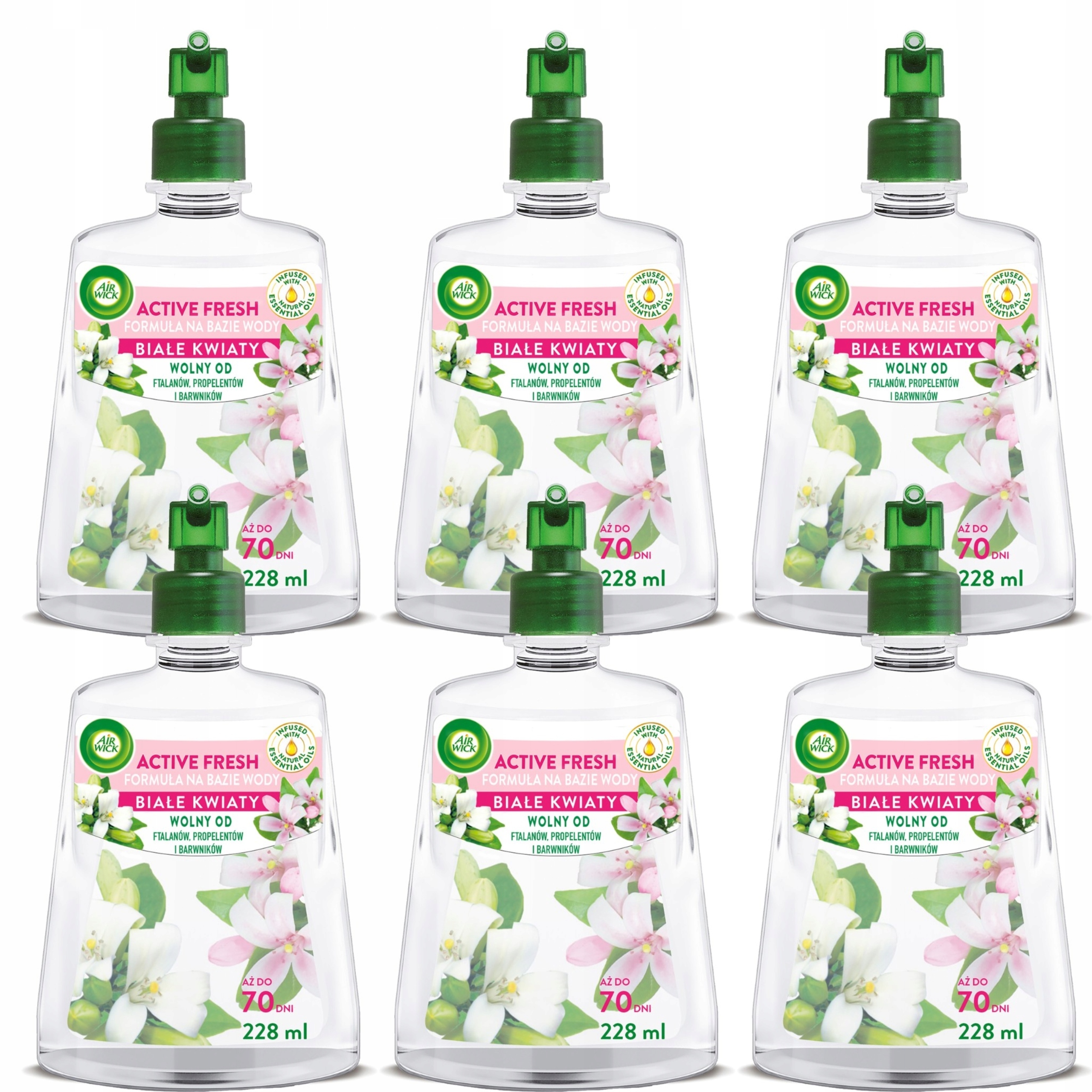 Air Wick Náplně Automatického Osvěžovače Vzduchu S Bílými Květy 6 X 228 ML