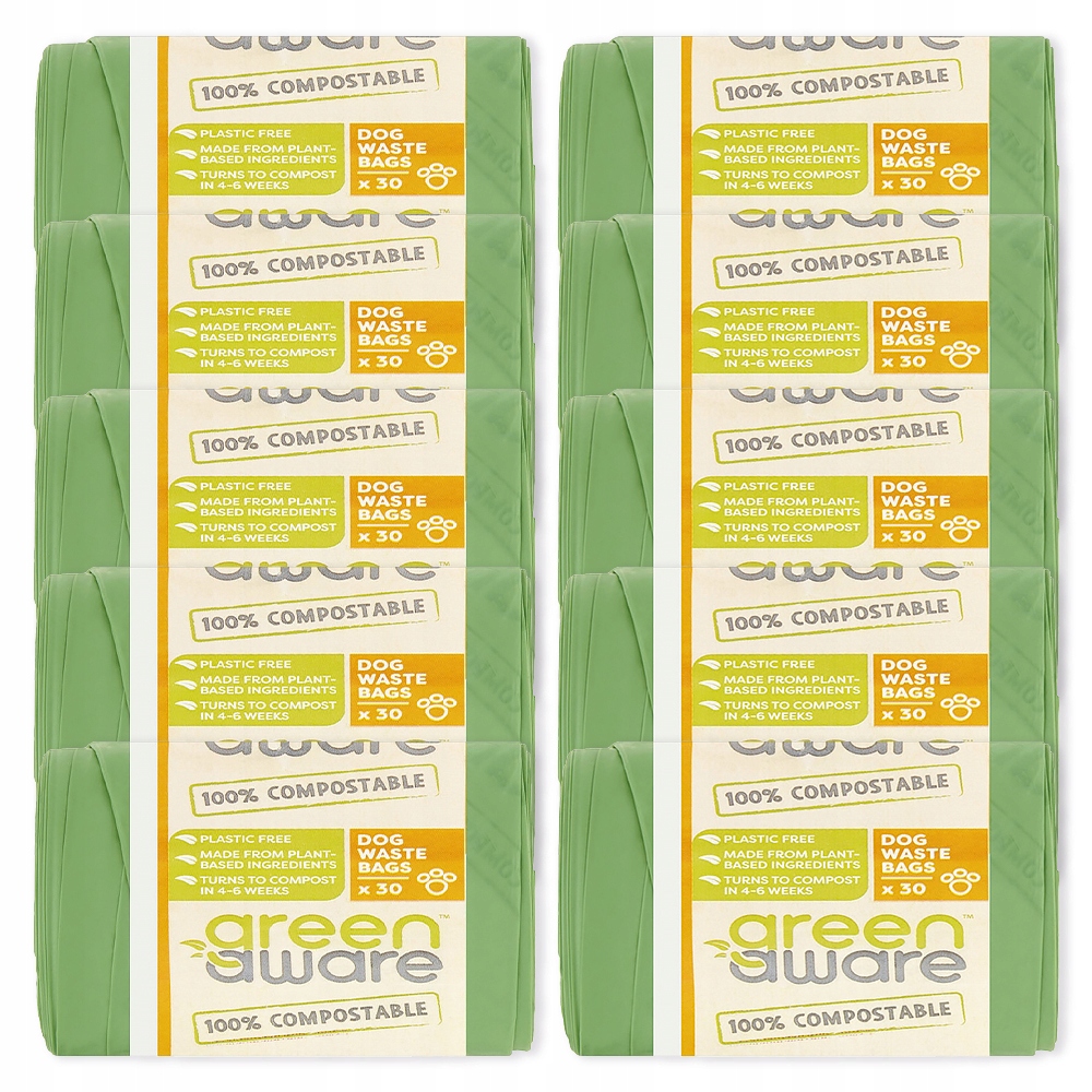 Levně sáčky na psí exkrementy 10 balení 300 ks Bio Biologicky rozložitelné sáčky Hovínka