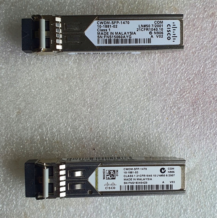 Vložka Cwdm Cisco 1/2 Gb/s Sfp 1470 nm do 80 km Nová