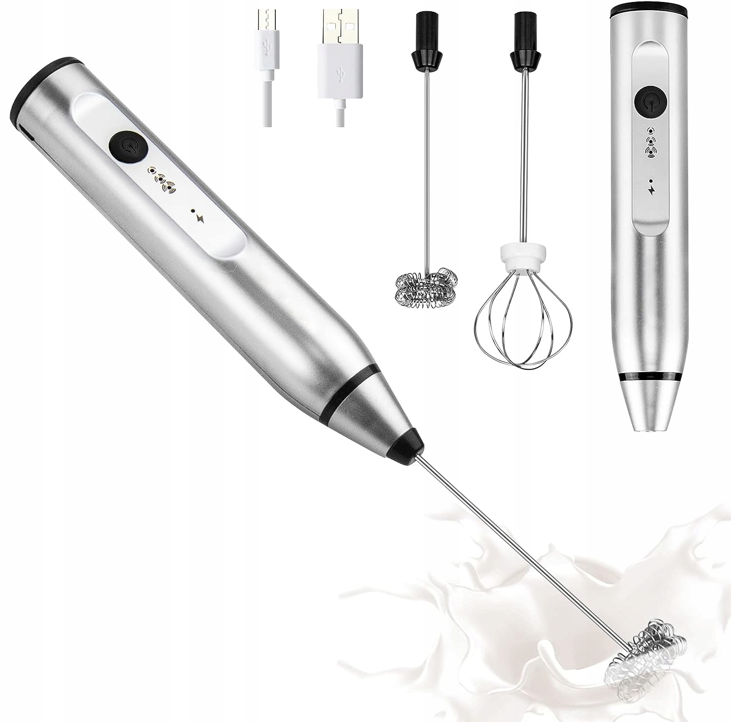 SPIENIACZ UBIJACZ DO MLEKA JAJEK KAWY MINI MIKSER ELEKTRYCZNY UBIJAK MIKSER Głębokość produktu 11.3 cm