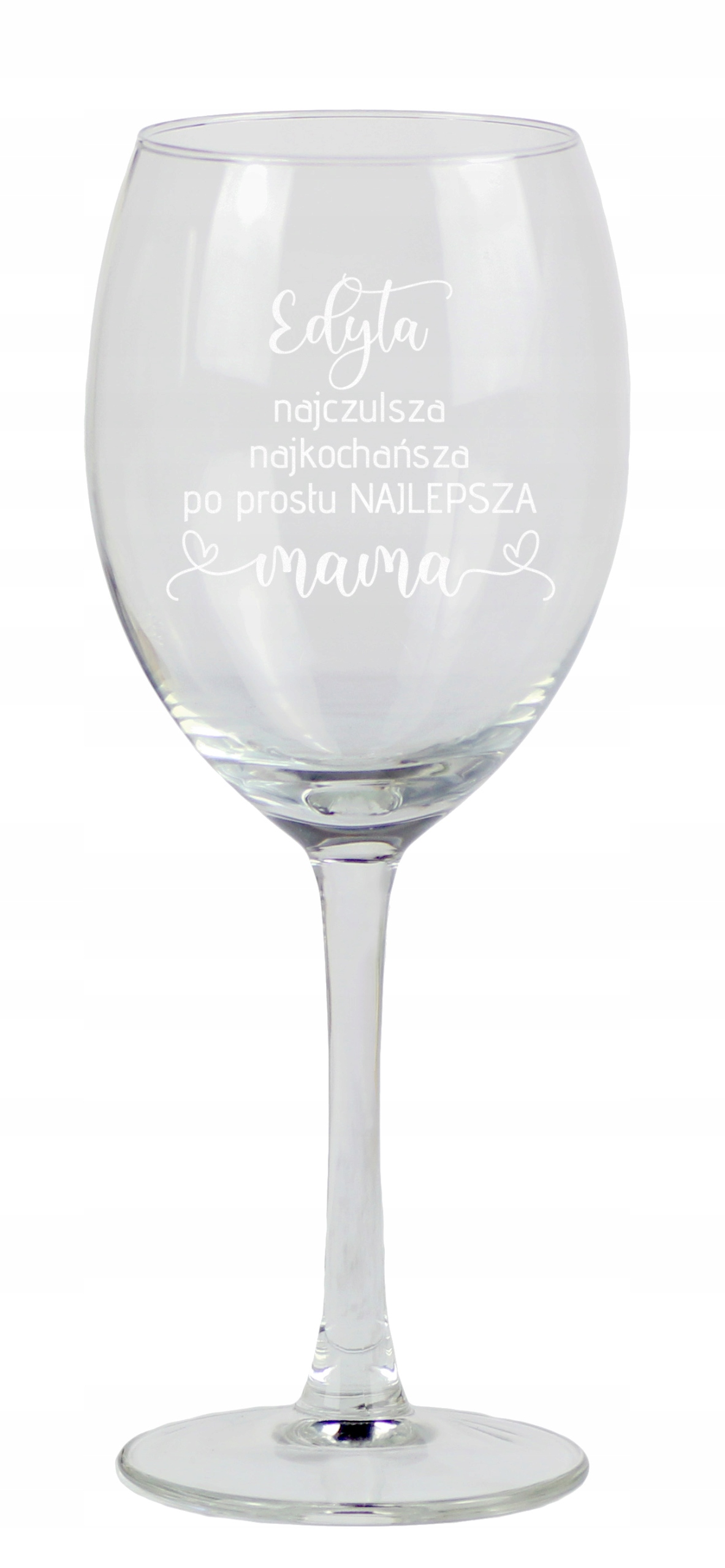 

Lampka do wina kieliszek z grawerem dla mamy