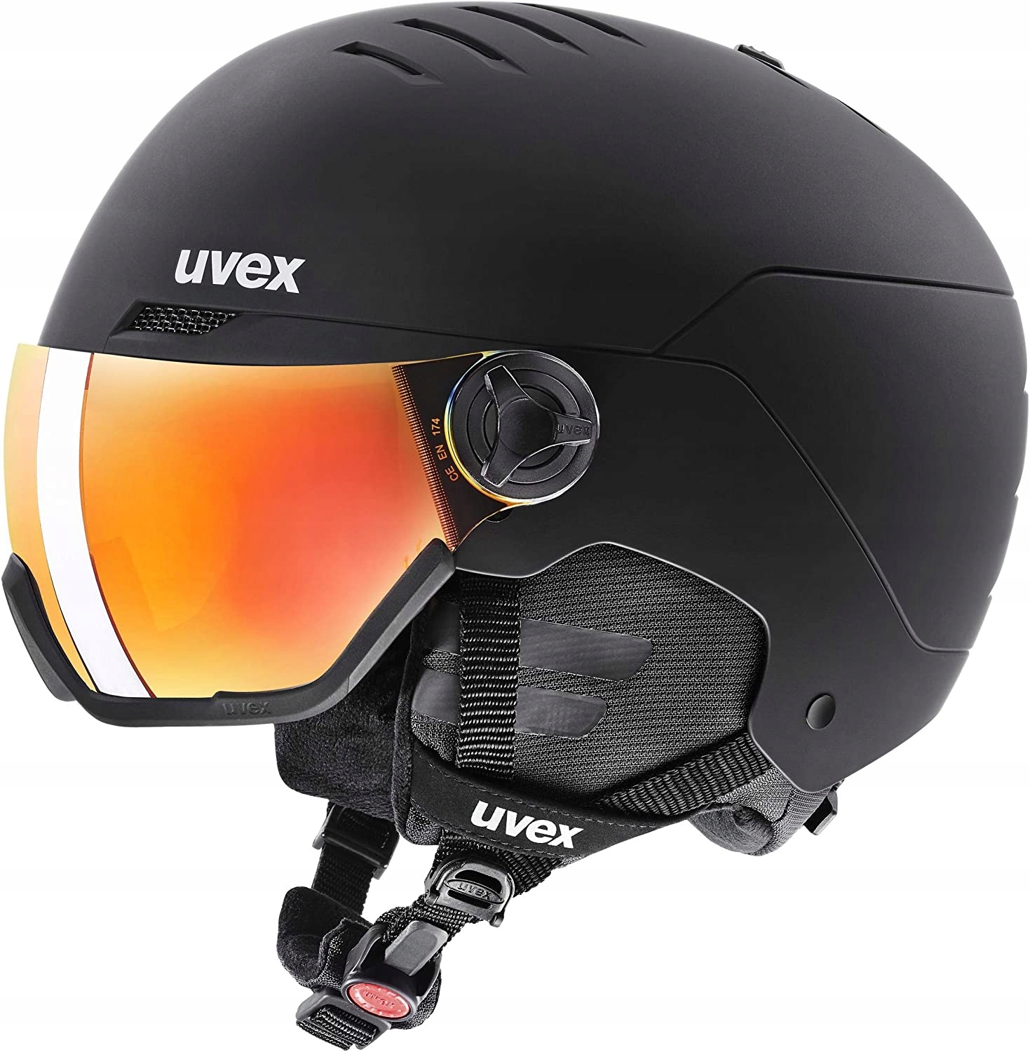 Kask narciarski Uvex Wanted Visor Black Mat 58-61 cm