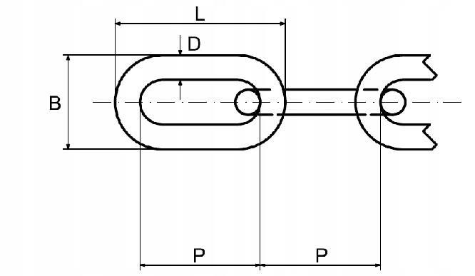 Łańcuch gospodarczy D1 DIN 5685A 3mm rolka 120mb Stan opakowania oryginalne