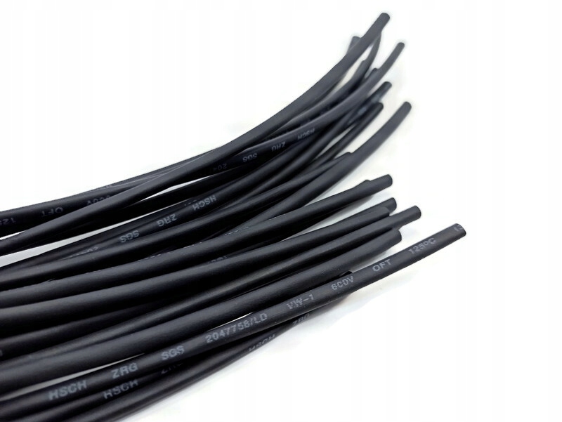 

Rurki termokurczliwe czarne 3 mm 1 metr