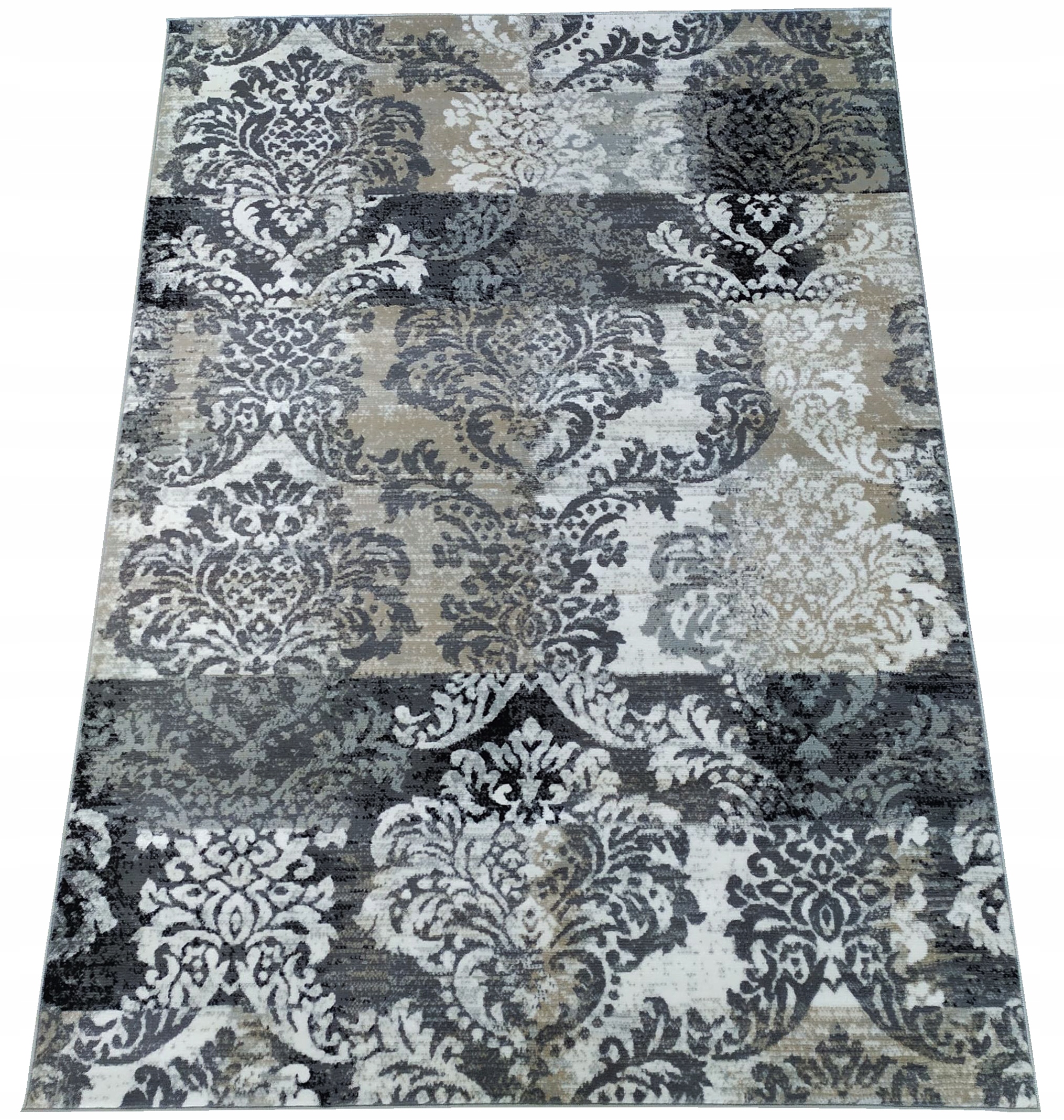

Dywan 160x230 Ornament Nowoczesny Loft Szary+beż