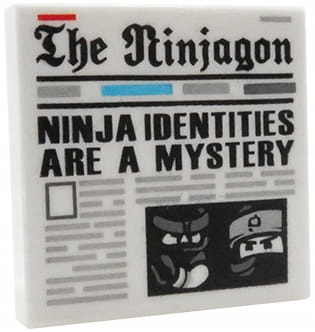

Lego płytka 2x2 z nadrukiem Gazeta Ninjago