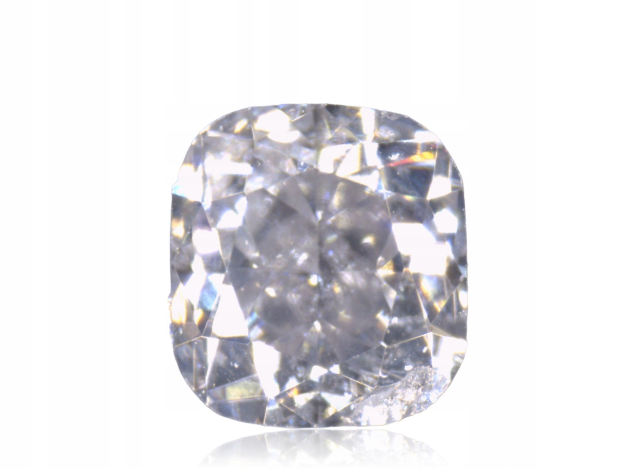 Přírodní Diamant 0.06ct Růžový Cushion SI2 eCertifikát Wbd
