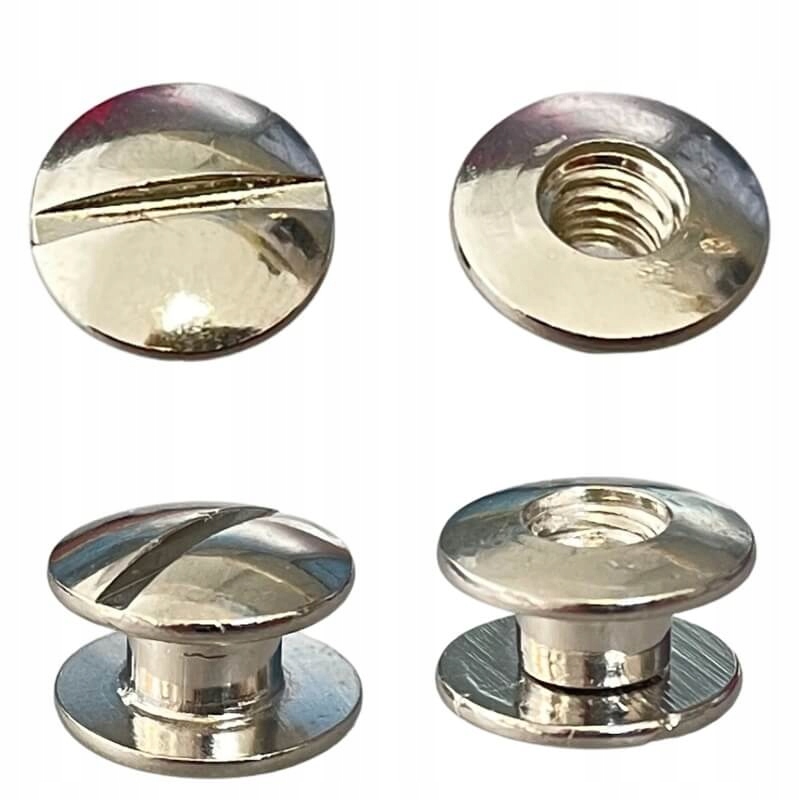 Introligátorské kroucené nýty Šroubek 10x3,5 mm pro alba Stříbrný 50 ks