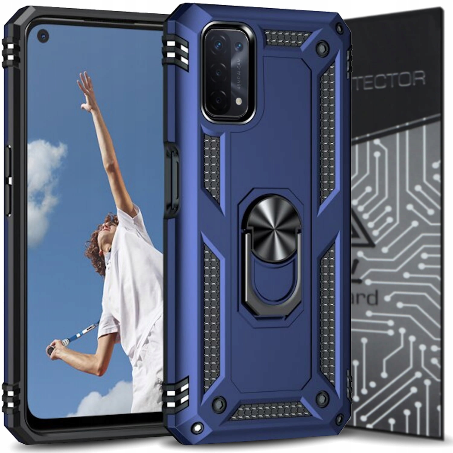 

Case Etui Pancerne+szkło do Oppo A54 5G A74 5G