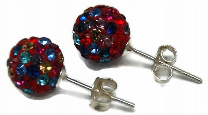 

Kolczyki Srebrne srebro 925 Swarovski kuleczki P17