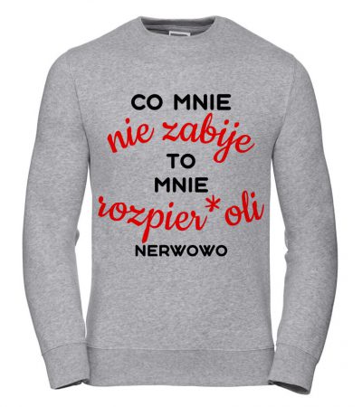 Dámská Mikina Co mě nezabije, velikost XL, šedá