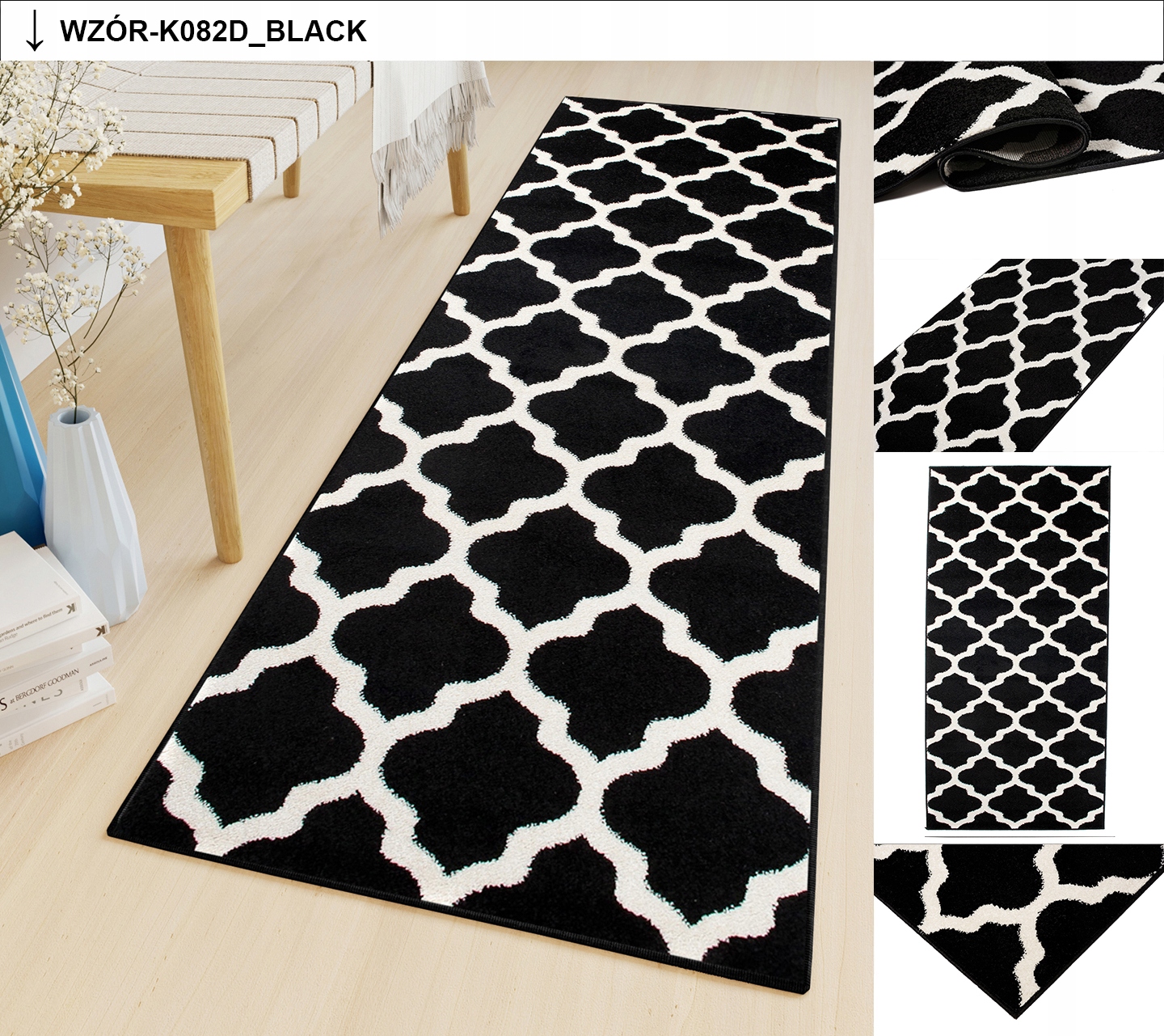 CHODNIKI 90cm MAROKAŃSKA KONICZYNA GWIAZDKI ROMBY Grubość 8 mm